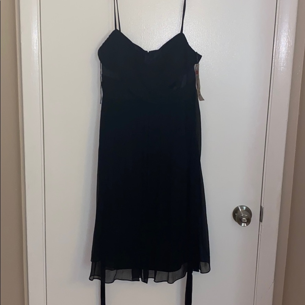 *NWT* Maggy London Sheer/Silk Little Black Dress